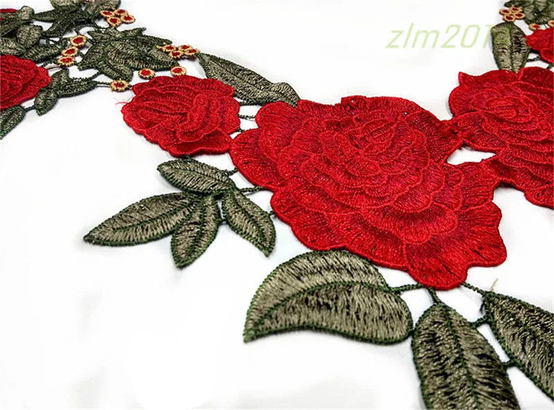 1 шт. вышитый воротник кружевная ткань одежда материалы для шиться ремесло