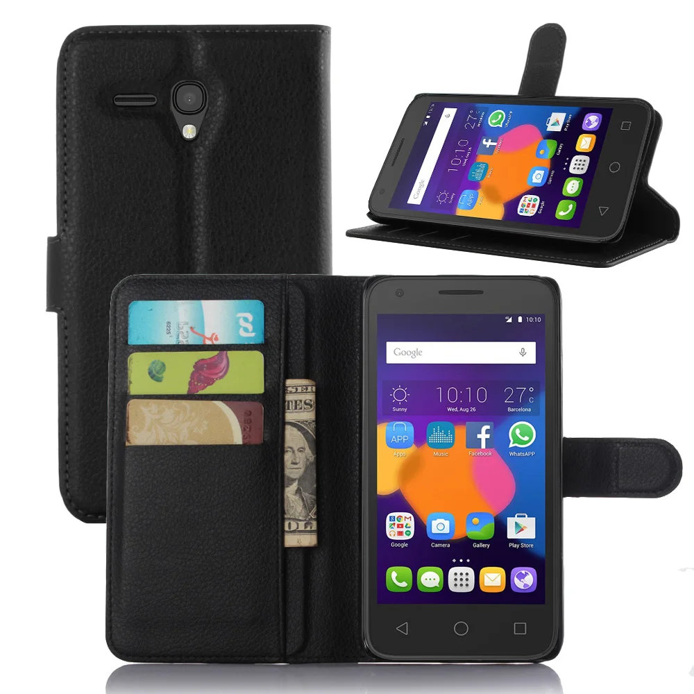 Original PU Leather Wallet Case For Alcatel Pixi 3 5.5'' Phone Bag Cover With Stand Function And Visa Card Slot Fashion Simple |