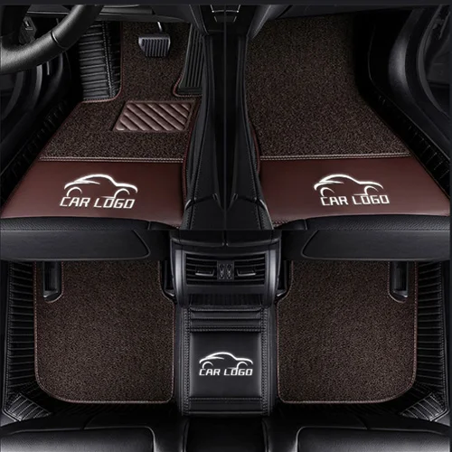 Black Coffee Пользовательские подходят автомобильные коврики для Honda Accord Civic City Vezel Crosstour CRZ CRV URV XRV HRV Противоскользящий ковер из искусственной кожи - Название цвета: Black Coffee