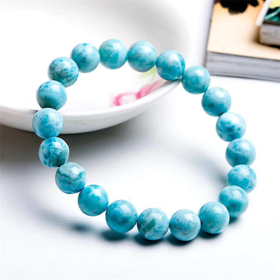 10 мм натуральный синий Larimar драгоценный камень свободный круглый шарик