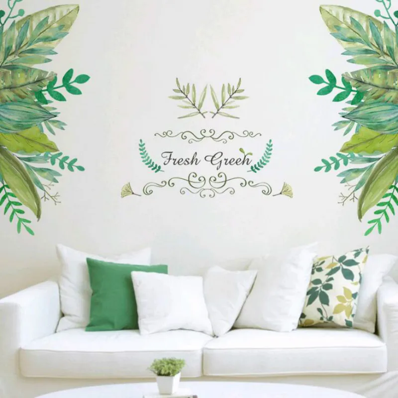Wallpaper Removable Art Plant Home Living Room Bedroom Decoration Wall Stickers 18101101 | Дом и сад
