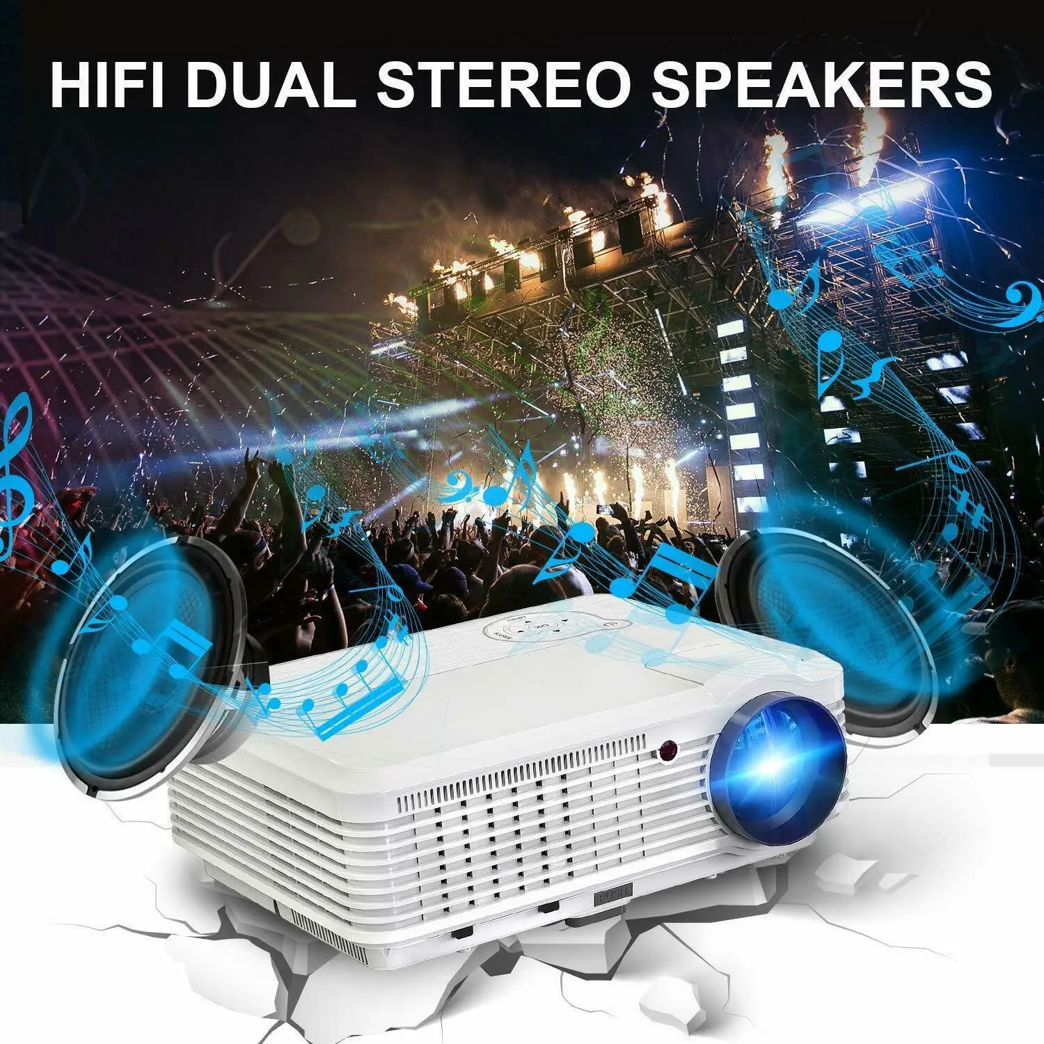 Caiwei A7W Full HD светодиодный ЖК проектор для домашнего кинотеатра 1080P 6000 люмен видео