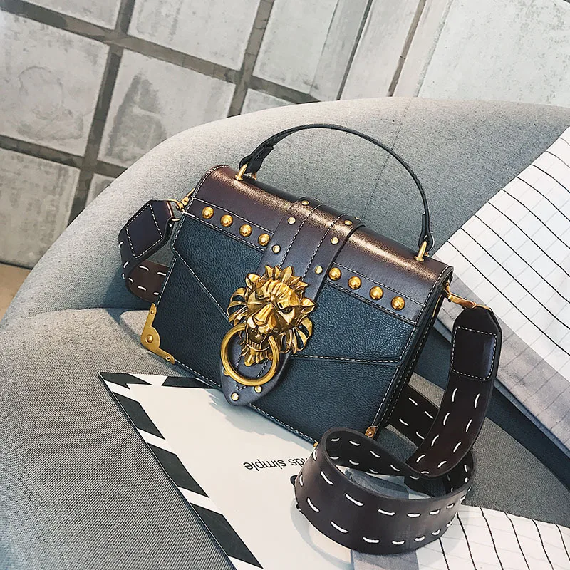 Женская сумка женская маленькая новинка 2018 через плечо с заклепками модная