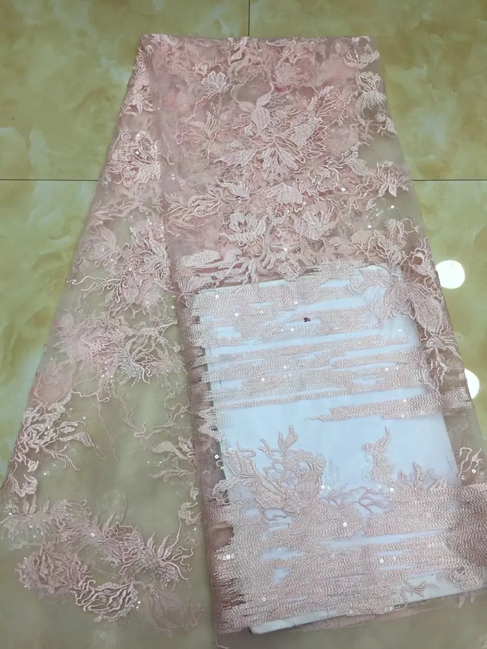 French Net Lace Fabric 2018 Latest African With Embroidery Mesh Tulle High quality Nigerian TS7301 | Дом и сад
