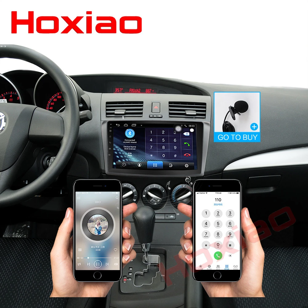 Hoxiao Android 6 0 для Mazda3 2004 2009 GPS HD мультимедийный плеер карта навигации WIFI RDS USB BT без DVD 9