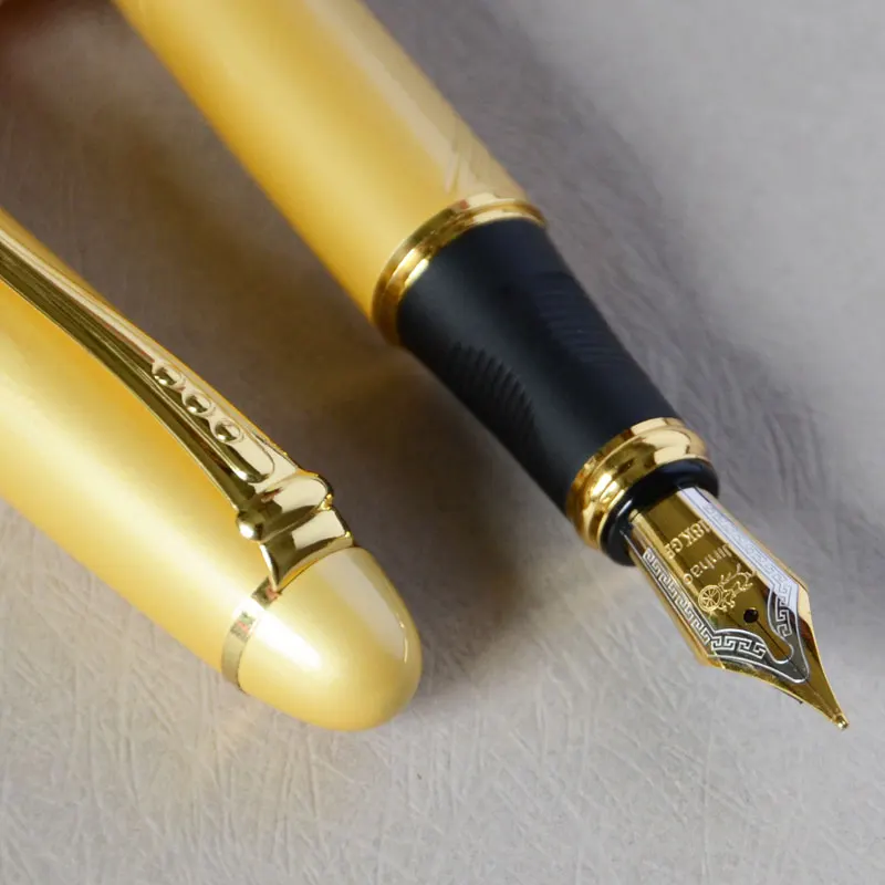Ручка перьевая JINHAO 0 7 с наконечником 18 КГП 450 мм золотистая роскошная для школы и