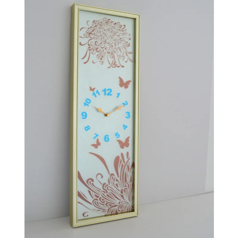 Barnes &amp Noble can freely watch pastoral butterfly flowers decorate the living room wall clock fashion free shipping | Дом и сад