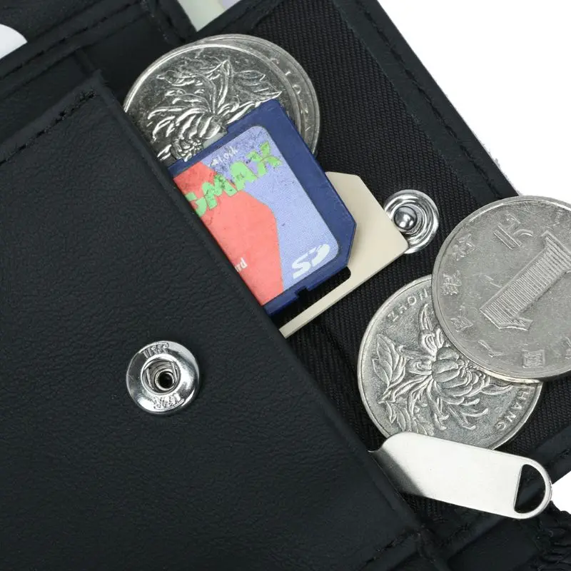 Модная мужская RFID Блокировка кожаный двойной чехол для ID карты держатель Мини Кошелек бумажник короткие деньги монета кошелек сумка Новинка