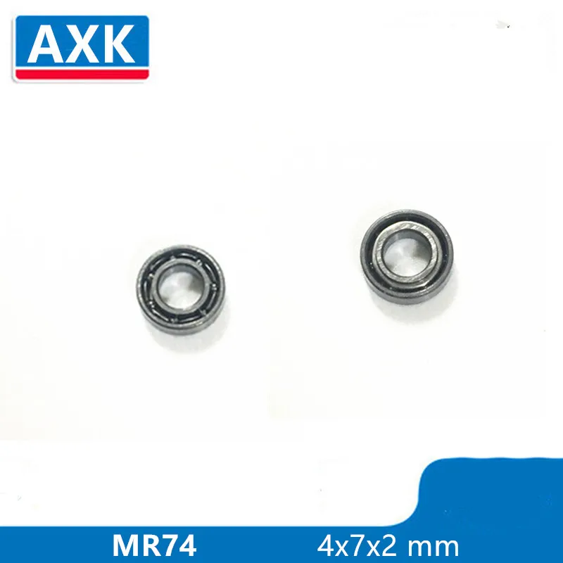 AXK 10 шт. MR74 Открытый 4x7x2 мм Глубокий шаровой подшипник Миниатюрный подшипник высокого качества