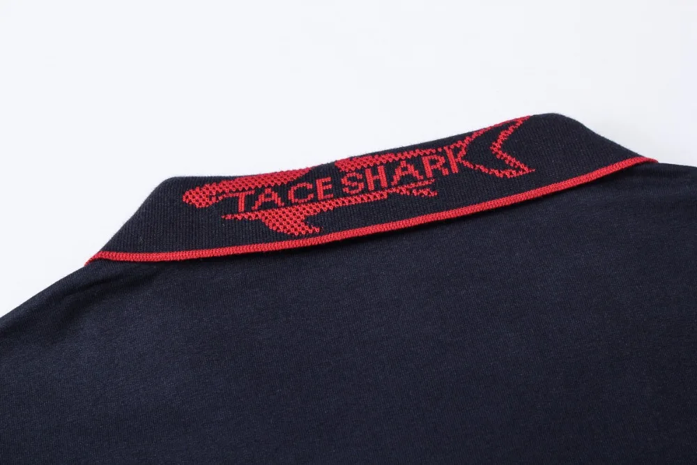 Футболка Tace& shark новые продукты Мужская футболка Billionaire лацканы вышивка хлопок Бизнес Повседневная футболка с длинными рукавами