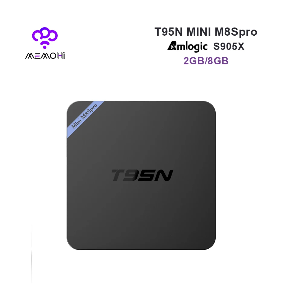 MEMOBOX T95N Mini M8S PRO Android 6 0 Smart tv Box Amlogic S905X четырехъядерный процессор поддержка HEVC 4K H.265