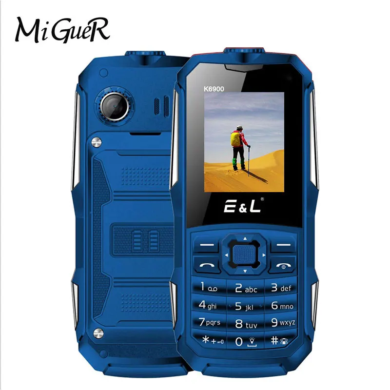 E & L EL K6900 IP68 водонепроницаемый ударопрочный мобильный телефон клавиатура большой