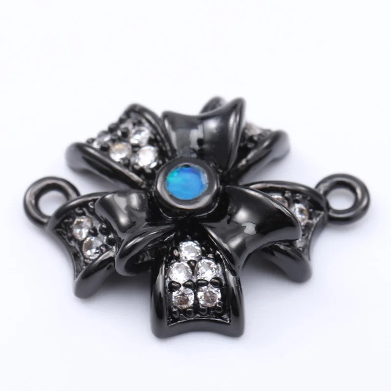 Singreal Opal Micro Pave Bow Charms Bracelet Becklace Choker Pendant Connectors for Women DIY Jewelry Making Accessories | Украшения и