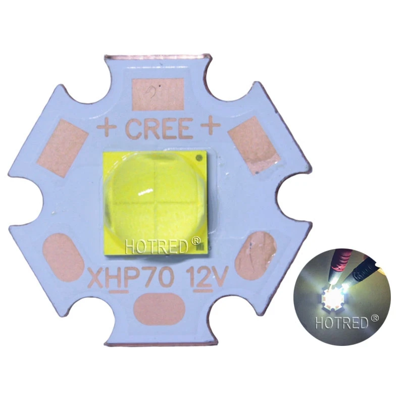 CREE XHP70.2 2 поколения XHP70B 6 в 12 В высокий CRI 90 93 Версия 30 Вт нейтральный белый 5000K