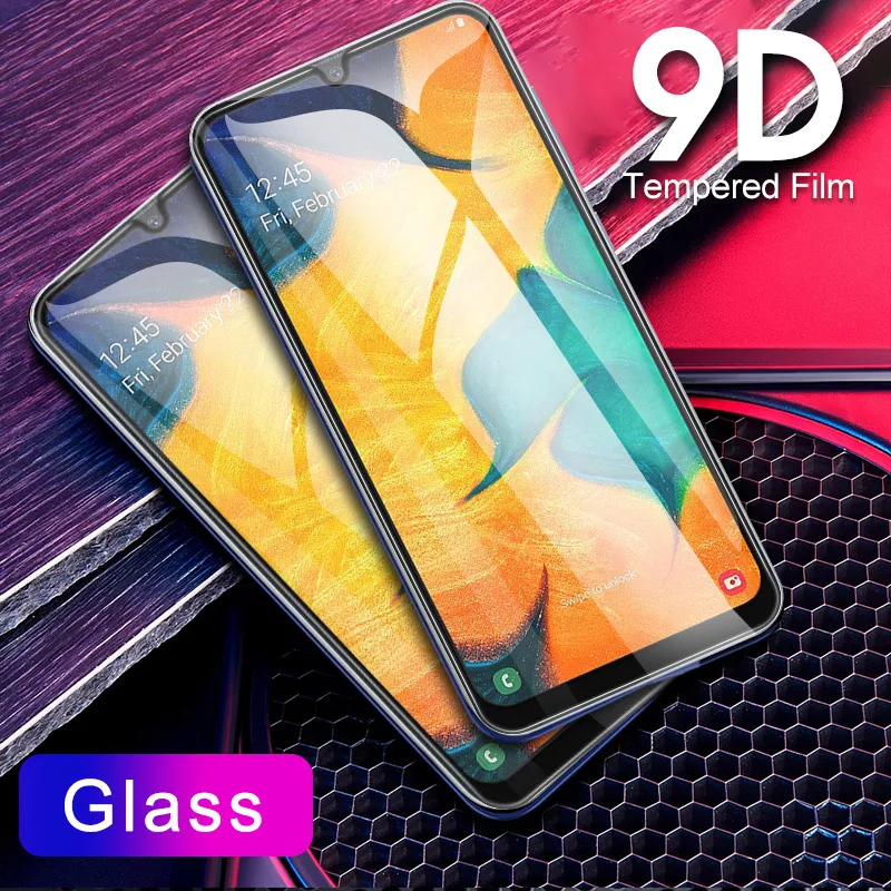 9D полное покрытие закаленное стекло для Samsung Galaxy A10 A30 A50 M10 M30 M20 A8 Plus A7 A9 2018 Защита