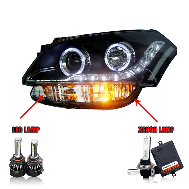 LED HighBeam 2 шт. светодиодный головной светильник s для Kia Soul 2010-2012 Автомобильный светодиодный светильник s двойной ксеноновый Объектив Автомобильные аксессуары дневные ходовые огни противотуманный светильник - Цвет: LED HighBeam