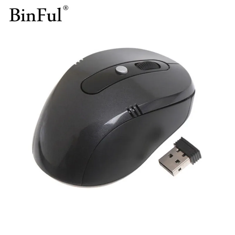 BinFul профессиональная оптическая беспроводная мышь с 6 кнопками USB мыши 2 4 ГГц мини