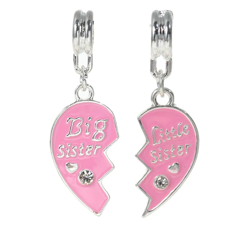 DoreenBeads 1 комплект разбитое сердце &quotBig Sister &amp Little Sister&quot европейские