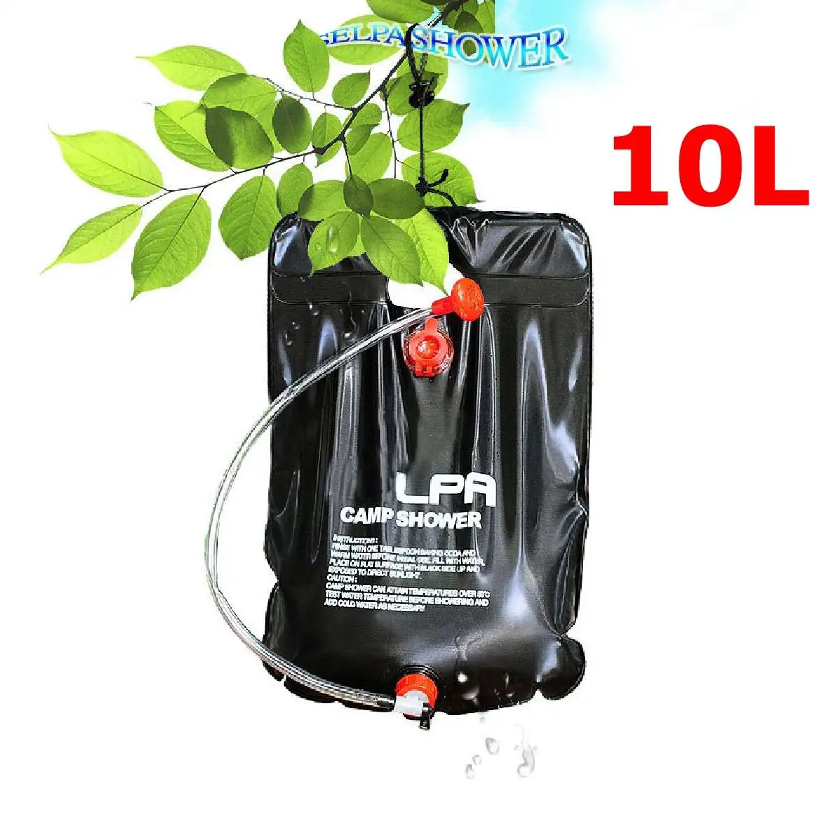 10L 10L 20L Портативная сумка для душа на открытом воздухе для кемпинга, душ с солнечным подогревом, сумка для воды для купания и пикника, сумка для хранения воды для путешествий, пеших прогулок, барбекю - Цвет: 10L