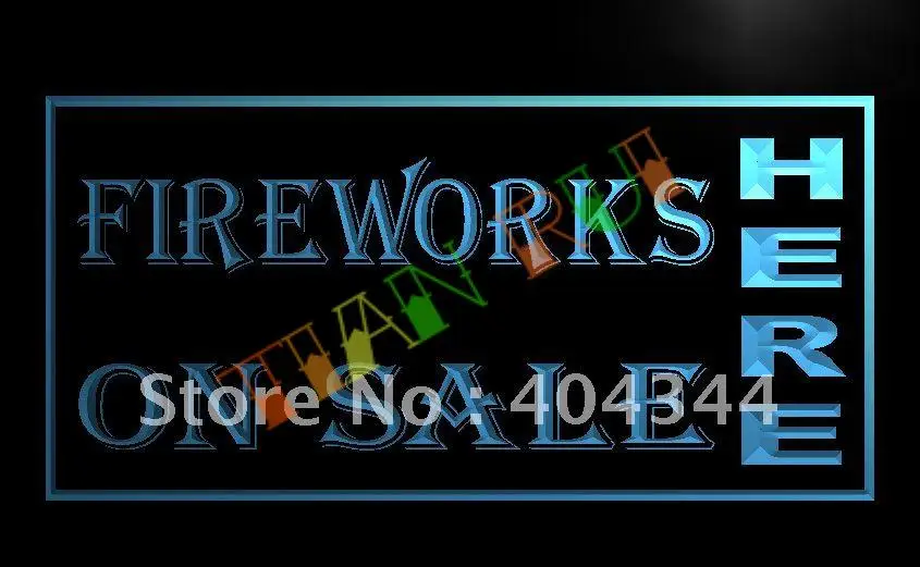 

LB140- OPEN Fireworks On Sale Displays LED Neon Light Sign