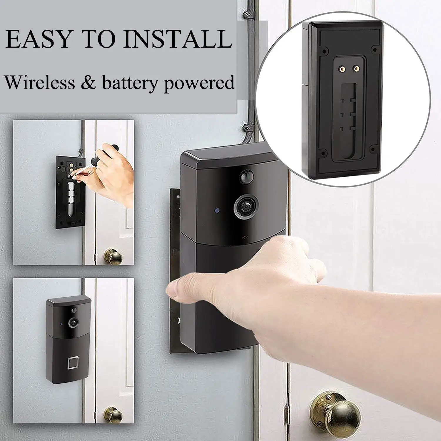 Лидер продаж Wi Fi видео звонок Беспроводной смарт дверной Камера 720 P HD WiFi Security в
