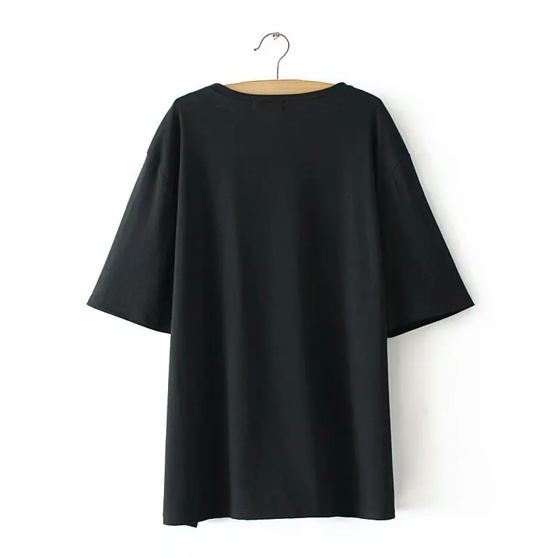 2019 Плюс Размер повседневные футболки Весенняя женская одежда модные свободные