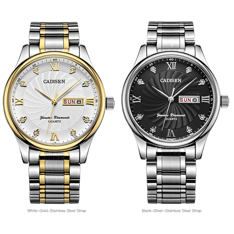 Оригинальные мужские часы CADISEN 3 АТМ водонепроницаемые Авто Дата первые