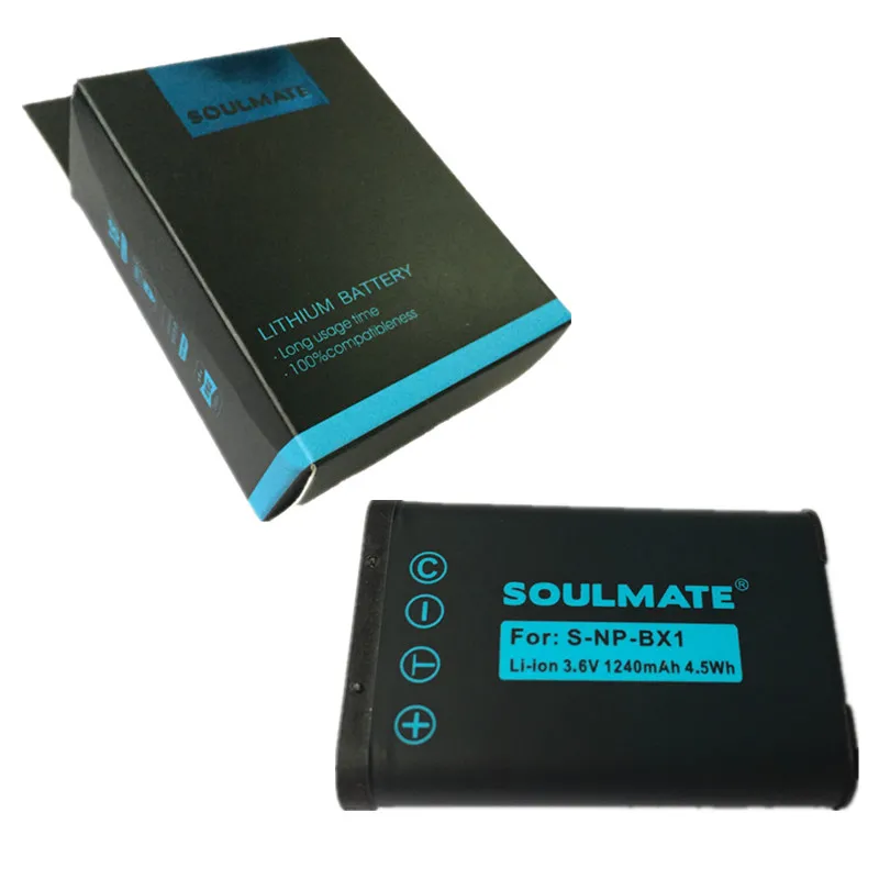SOULMATE NP BX1 литиевые батареи комплект Батарея цифровой камеры для SONY DSC RX100 RX1 HDR AS15 AS10