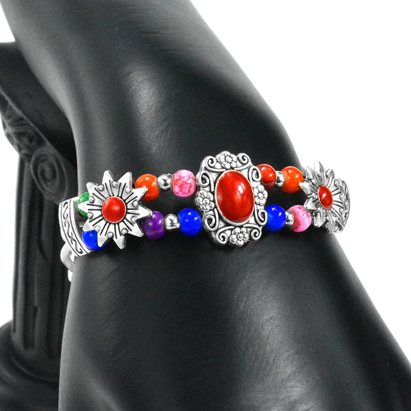 Bohemia Boho Fashion Viking Indian Extension chain Bracelets Bangles For Women Girl Round Geometric Jewelry Accessories Gifts | Украшения и