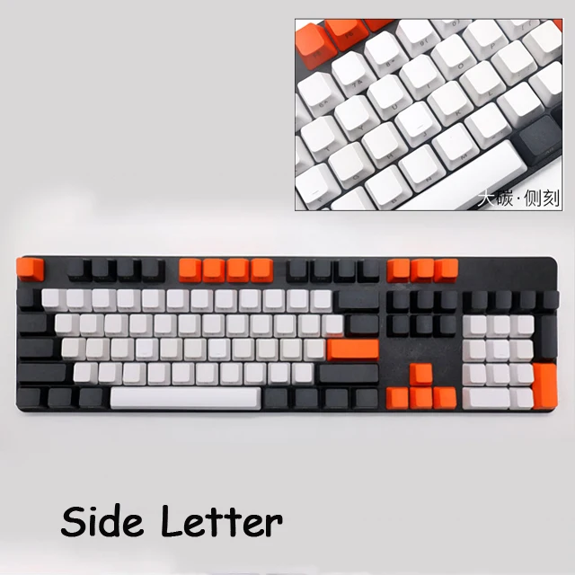 Белый 104 ключ OEM профиль PBT утолщенные колпачки для механической клавиатуры игровая клавиатура - Цвет: Белый