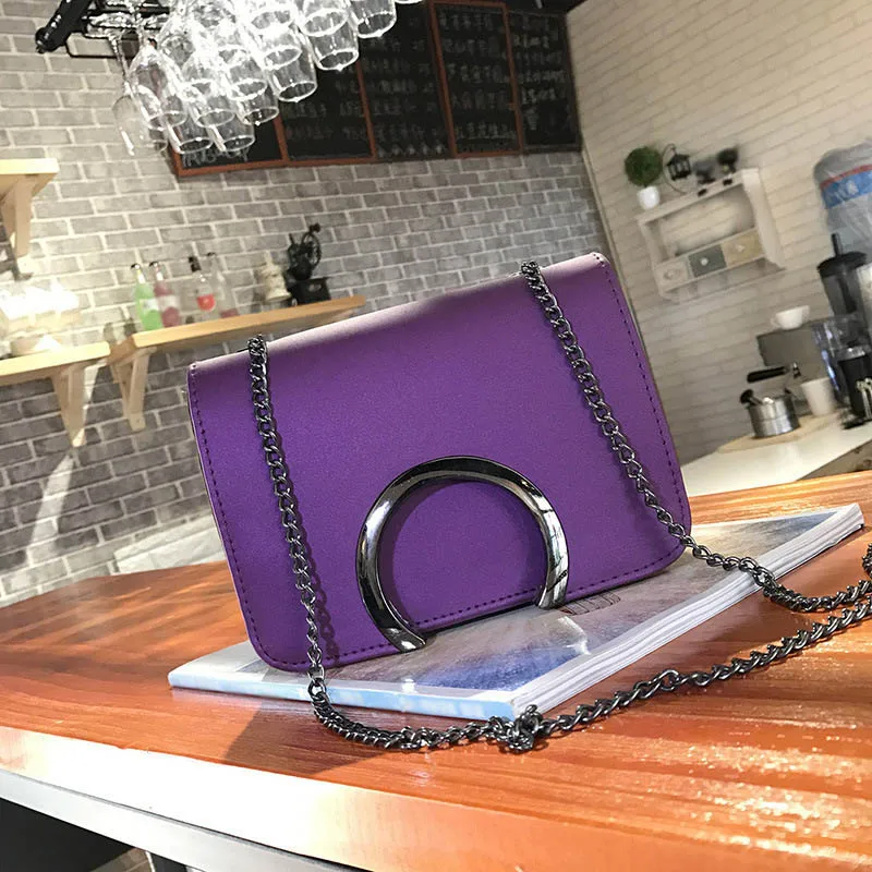 Модные корейские женские сумки-мессенджер кожаная сумка с цепочкой и буквенным