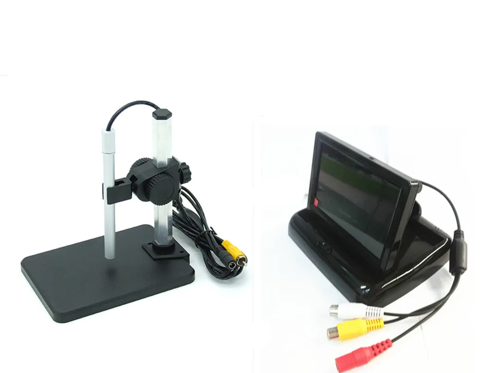 7 дюймов 1-600X AV МИКРОСКОП СВЕТОДИОДНЫЙ освещения портативный эндоскоп Камера