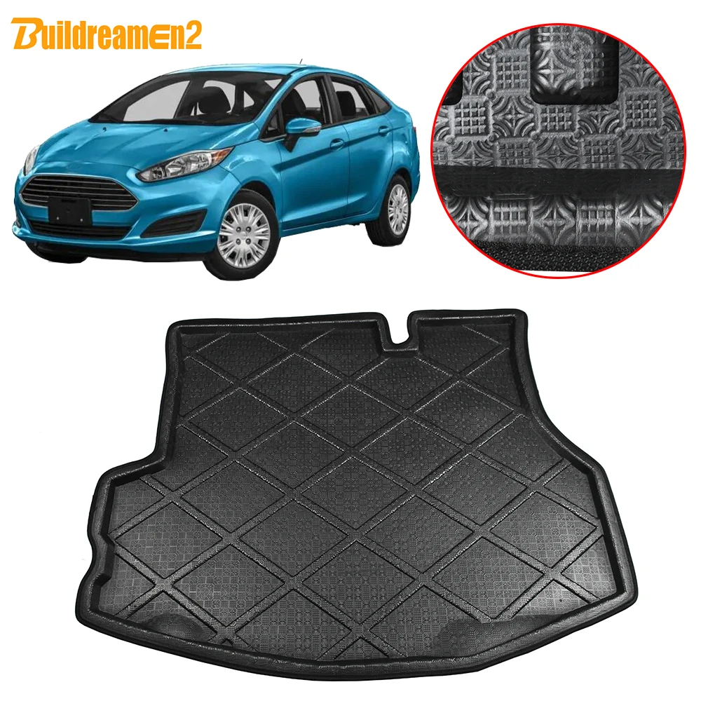 Buildreamen2 для Ford Fiesta Sedan 2009 2017 автомобильные аксессуары коврик багажника поднос