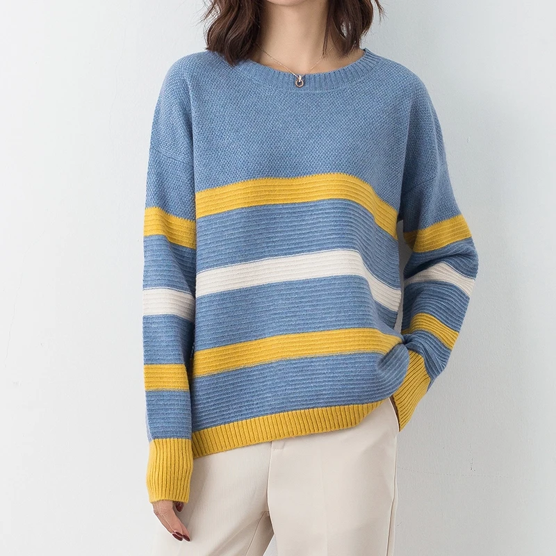 DSANNINGT Hot selling New arrival women's Sweater Wool Female round neck pullover Knit Cashmere cultivating wild | Женская одежда