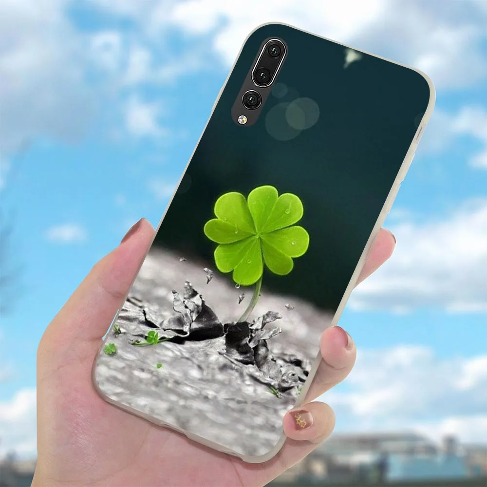 Чехол с зелеными листьями клевера для Huawei Y6 чехлы Nova 3 3i чехол 6A 8 8C 7Cin Note 10 Y7 Prime Y9