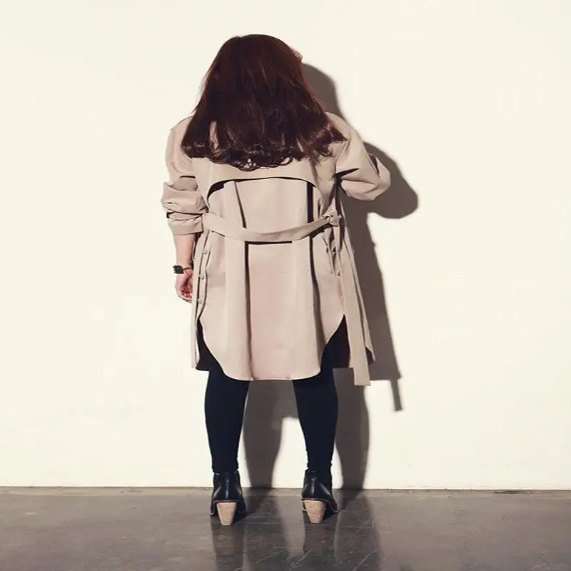 

Nice New Autumn Classical Casual Loose Women Trench Coat Long Outerwear