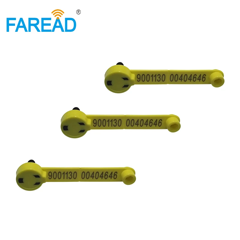 x50pcs New design for Sheep identification 134.2KHz FDX-B frequency animal ID electronic ear tag with ICAR Certification