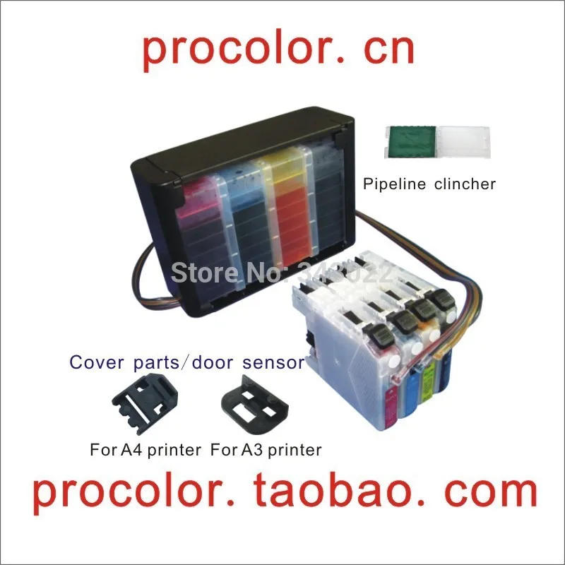

PROCOLOR CISS LC103/LC105/LC107 With ARC chip for BROTHER MFC-J4310DW/MFC-J4410DW/MFC-J4510DWMFC-J4610DW/MFC-J4710DW