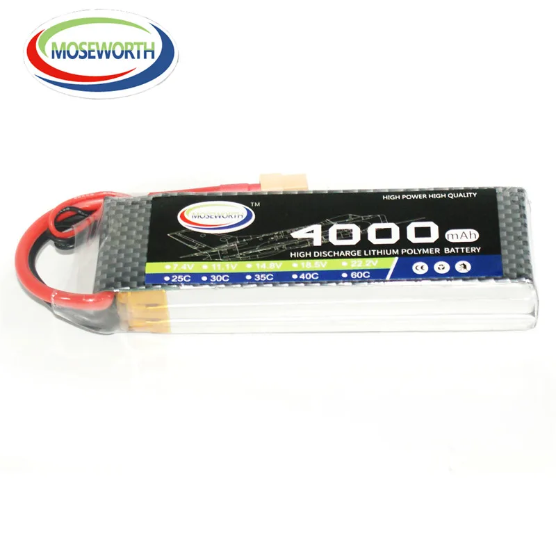 3 S RC Lipo батарея 4000 мАч 11 1 В 35C-70C для вертолет автомобиль Квадрокоптер самолет