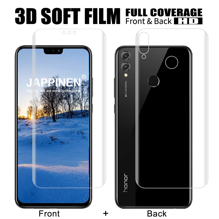 Jappinen спереди + Назад/комплект пленка из мягкого ТПУ 3D полное покрытие экран