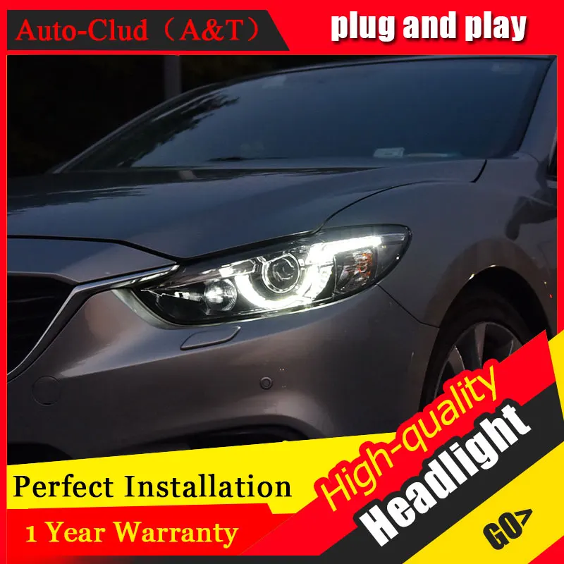 Авто Clud автомобильный Стайлинг для Mazda 6 фары 2014 2017 ATENZA головная лампа led Передняя