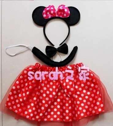 Бесплатная доставка новый стиль костюм на Хэллоуин с милой мышью юбка в горошек