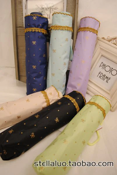 Чарли красивые вещи вязание крючком золотая лук-тройку складной зонтик цветного