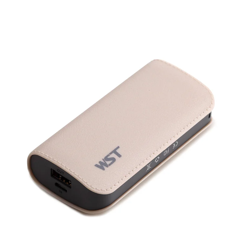 CHAMPAGNE GOLD WST мини внешний аккумулятор 5200 мАч портативный USB внешний аккумулятор для Xiaomi/iPhone/huawei с кабелем для зарядки легкий аккумулятор - Цвет: CHAMPAGNE GOLD