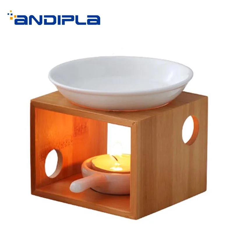 Ароматическая горелка из натурального бамбука для спа ароматическая печь