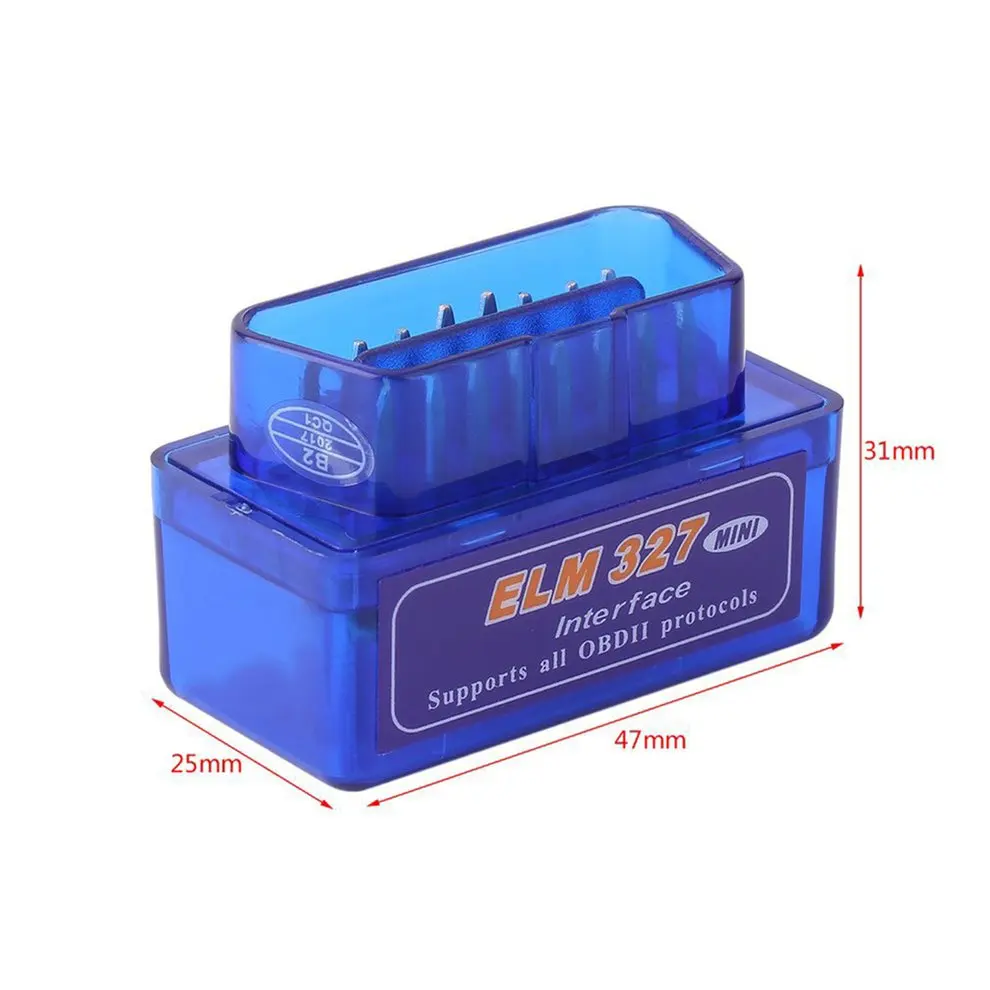 Мини сканер ELM327 V2.1 OBD2 II 12 В Bluetooth автомобильный диагностический инструмент