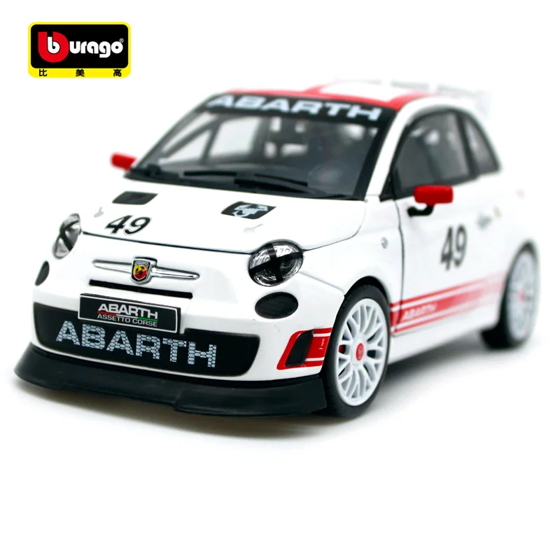 Bburago 1:24 Fiat ABARTH 500 Assetto Corse трек автомобиль литья под давлением открытые двери классический motorcar diecast сбор моделей автомобилей новые акции