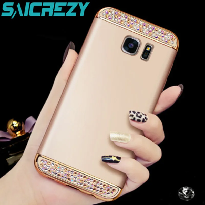 Для Samsung Galaxy S8 S9 plus A8 2018 J4 J6 чехол S7 Edge A7 A3 A5 2016 J3 J5 J7 Prime 2017 Блестящий Кристальный для
