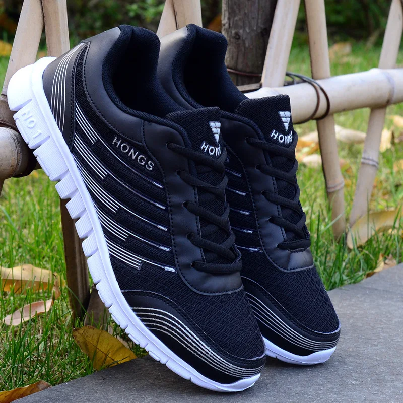 

2019 fashion Sneakers Shoes Mesh Breathable casual shoes men flat outdoor mesh shoes breathable Sneakers training walking shoes