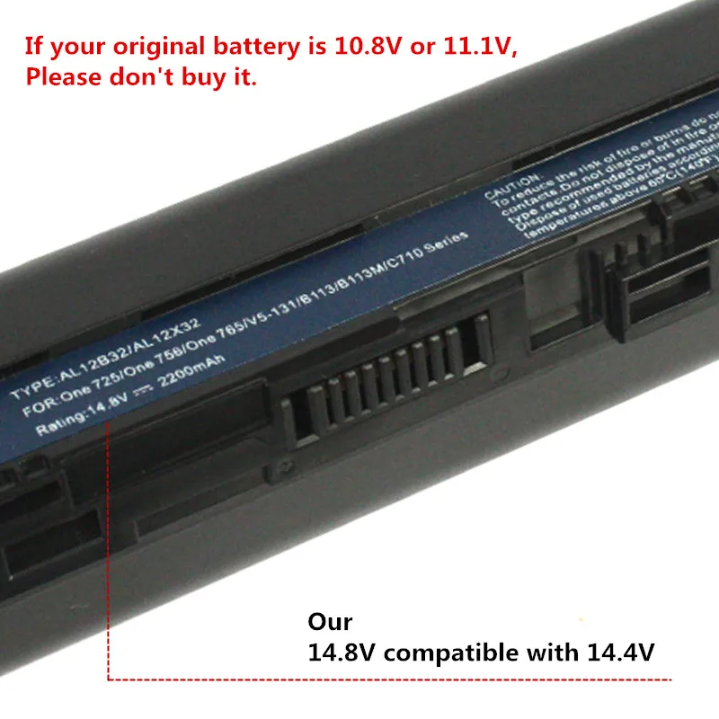 14,8 V AL12B32 AL12B31 AL12A31 AL12X32 Аккумулятор для ноутбука ACER Aspire One 756 V5-171 725 для TravelMate B113 B113M B113-M